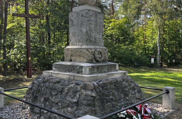 Pomnik Strzelców Kaniowskich w Wólce Radzymińskiej, widok z narożnika
